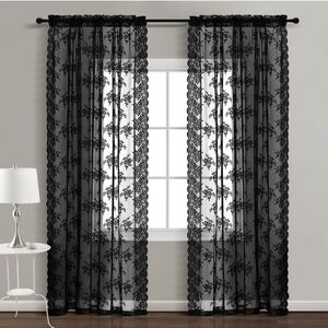 Elegant Black Lace Curtains